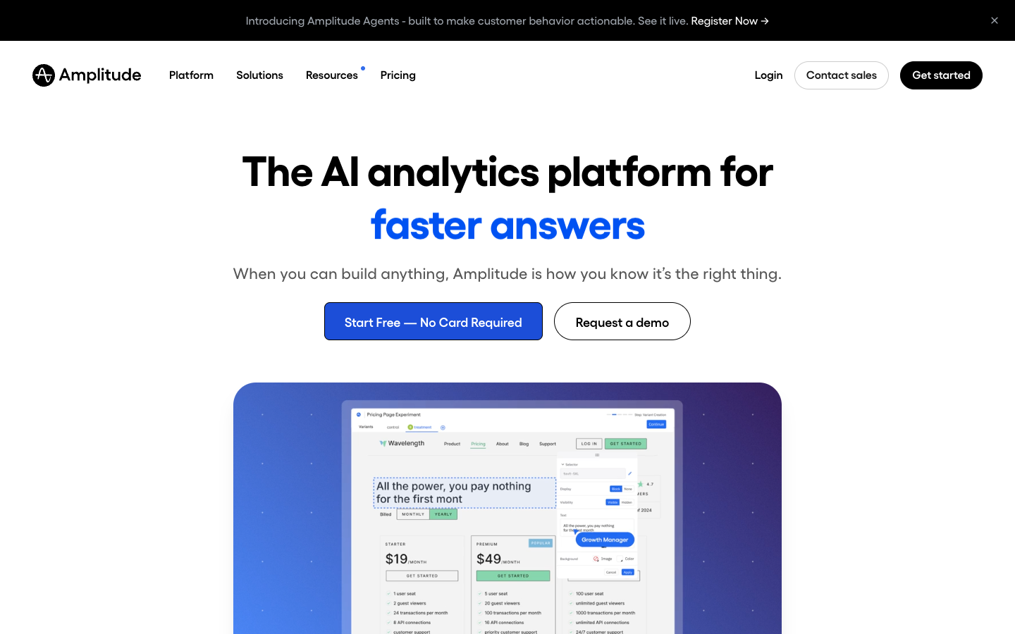 Amplitude — Headline Clarity Test After
