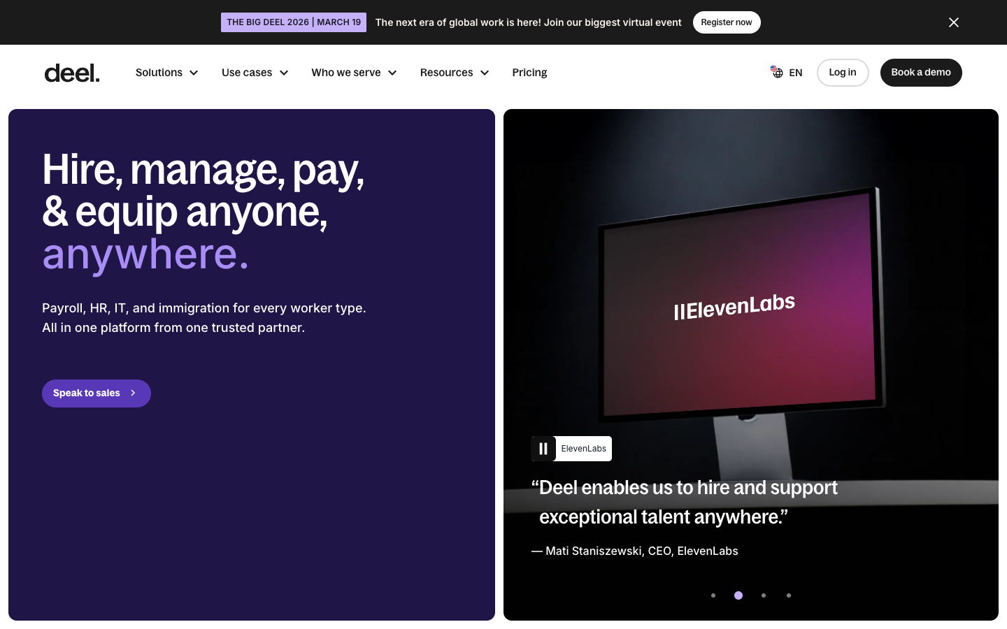 Deel — Testimonial Format Test Before