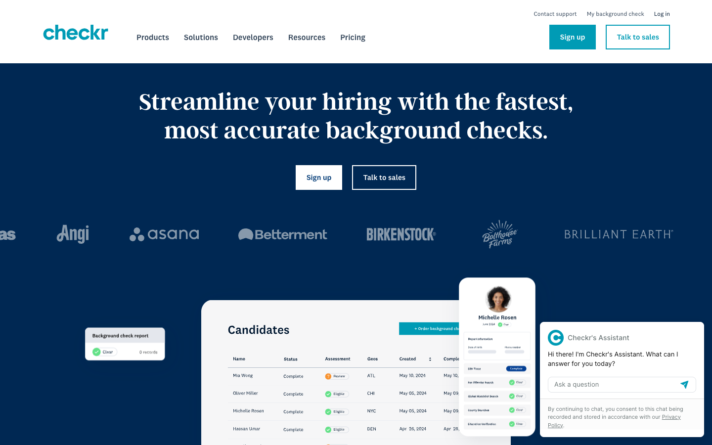 Checkr — Industry-Specific Copy Before