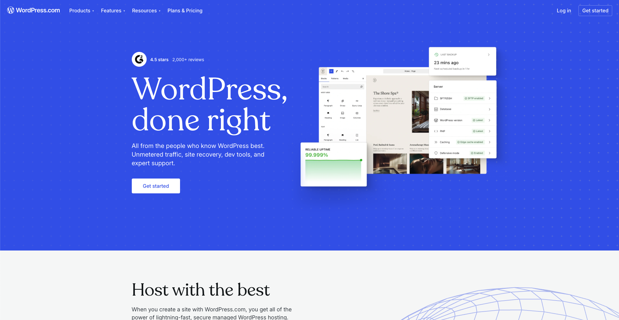 WordPress — Dark Theme Hero Test Before